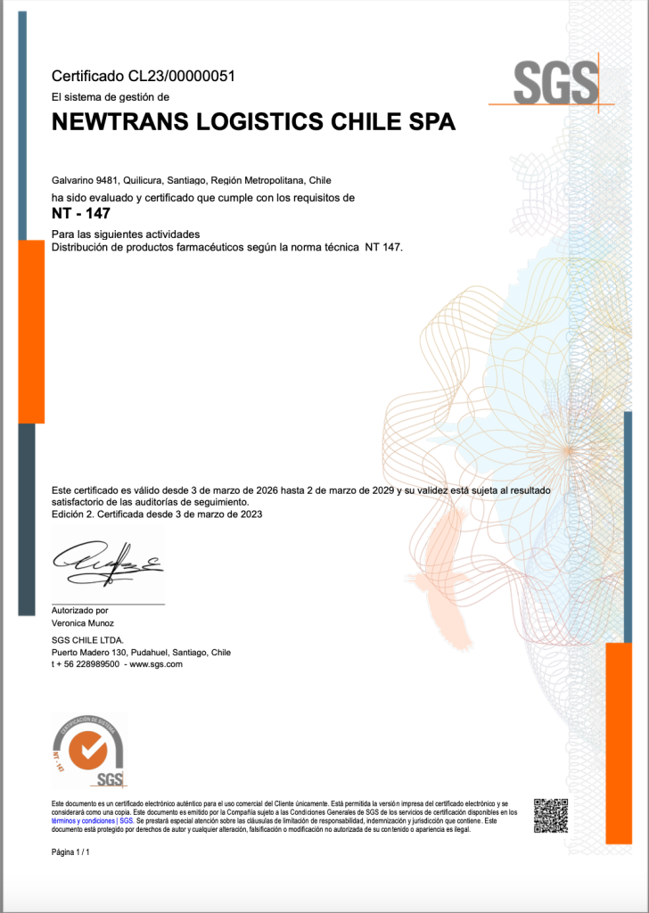 Certificación norma técnica 147